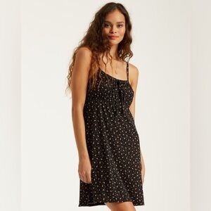 Billabong Black and White Floral Mini Dress